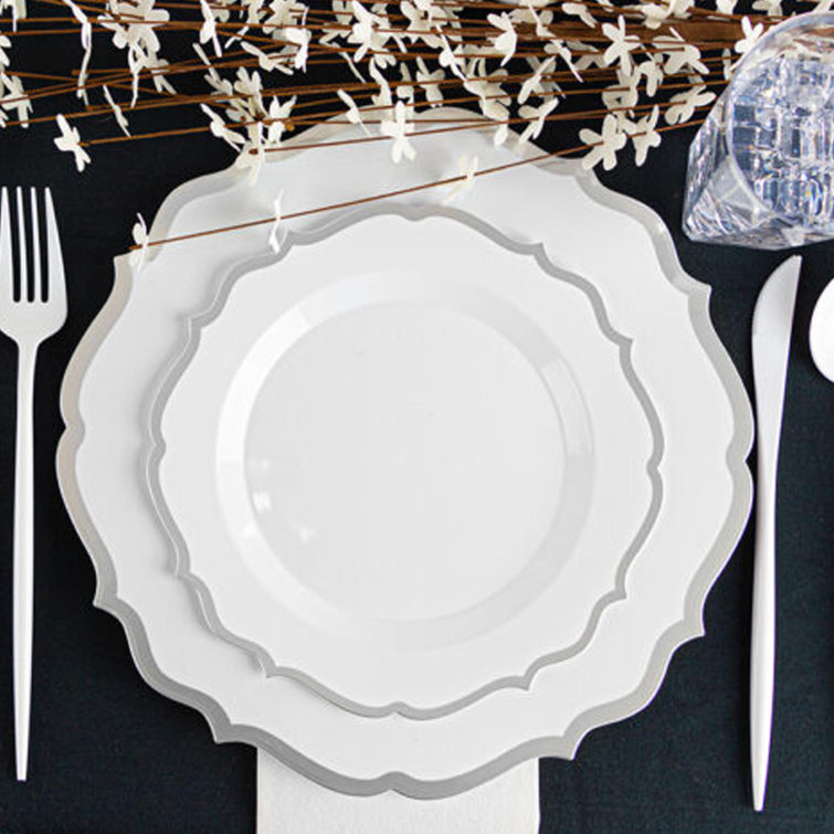 Disposable Plastic Dinner Plate For 70 Guests 